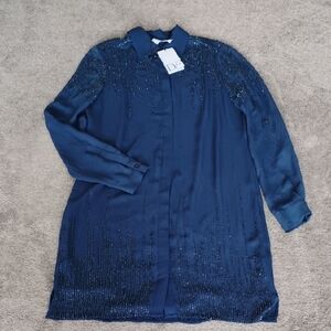 Diane Von Furstenberg NWT Prita Dress Beaded Midnight